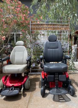Wheelchairs electric pulse 6 and jazzy Gt