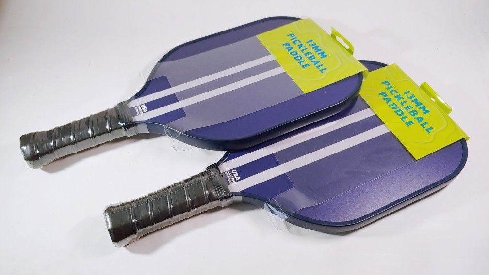 2 x Pickleball Paddles • Graphite, 13mm • Navy Blue, Light Blue • New, Sealed