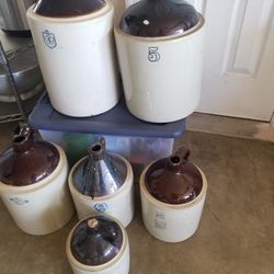 Old  Stone Ware Whisky Jugs. 