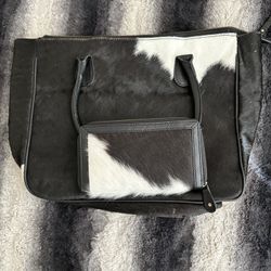 cowhide tote bag