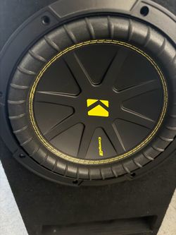 10in kicker sub with box and alpine amp