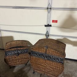 Antique baskets and matching carryors
