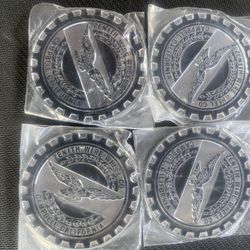 Set 4 Zenith Metal Chips, New, Sell All 4 $80.00 Cash