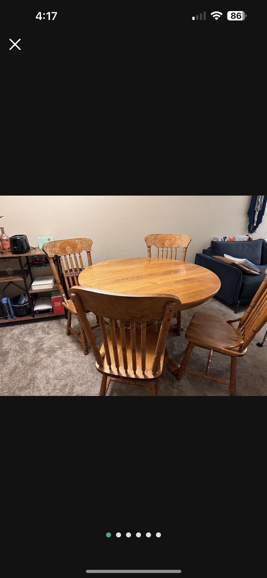 Wooden Dining Table With Chairs
