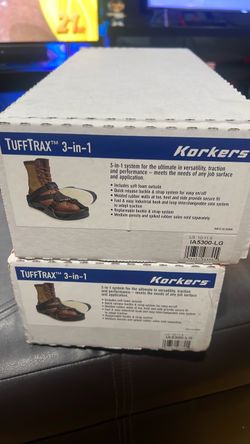 Korkers TuffTrax 3-in-1 Overshoe Traction System – Size Large (2 Boxes)