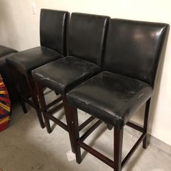 Black Leather Bar Stools