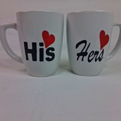 Coffee Mugs For His And Hers King And Queen