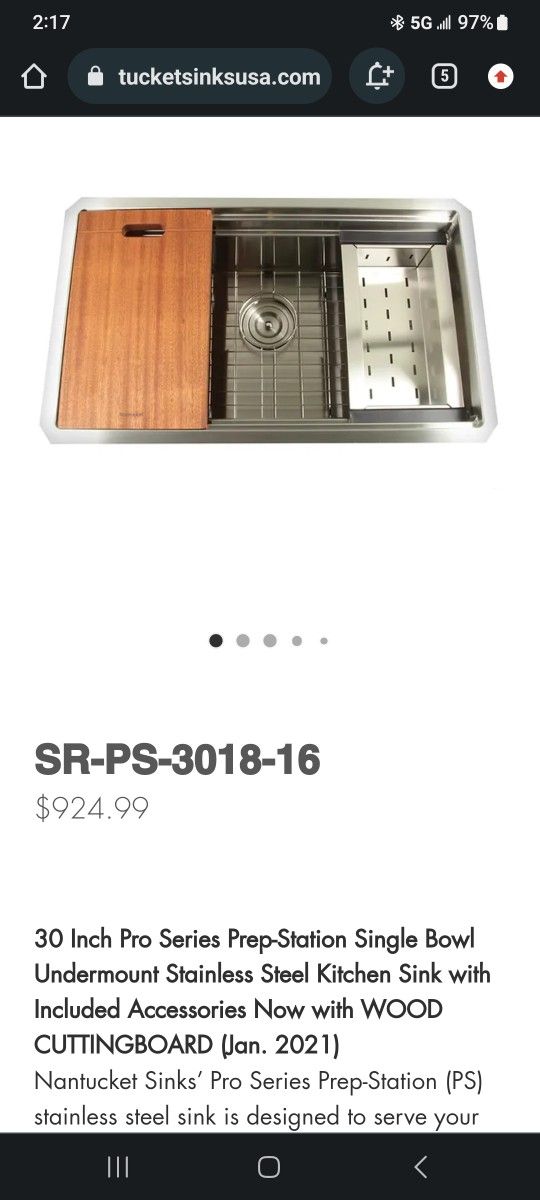 Nantucket 30" Prep Sink