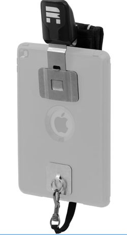 Scosche Universal Tablet Belt Clip for Hands-Free Tablet Access with Quick Release Buckle & Security Cord for Warehouse, Retail & Industrial Use, Comp