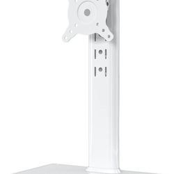 Single LCD Computer Monitor Free-Standing Desk Stand Riser for 13 inch to 32 inch Screen with Swivel, Height Adjustable, Rotation, Holds One (1) Scree