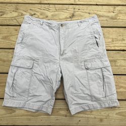 Woolrich Shorts Men's Flat Front Cargo Pockets Size 36 Beige 