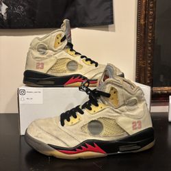 jordan 5 off white size 10