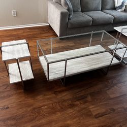 Coffee Table With 2 X Accessory  Side Tables