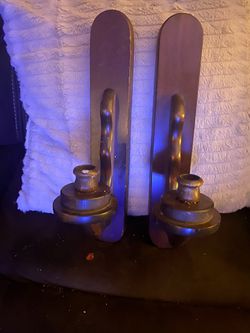 wall wood candle sconce pillar candle Thumbnail