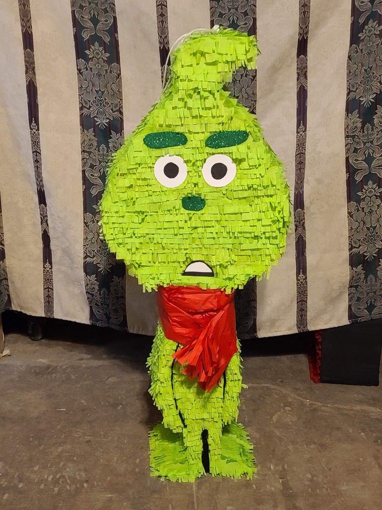 Grinch Santa Snowman Stocking Pinata Christmas