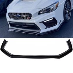 For 2015-2021 Subaru WRX STi CS Style 3pc Gloss Black Front Bumper Lip Splitter