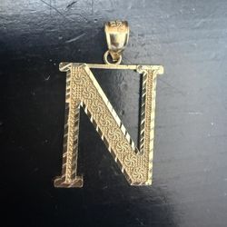 N Gold Pendant 