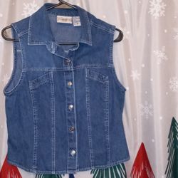 Women's Clothing Jean Vest Shirt Blouse 