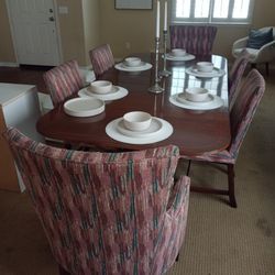 Antique Dining Room Set W/6 Chairs