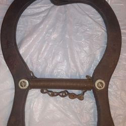 Antique Iron Spring Grip Strength iron man - Vintage Exercise