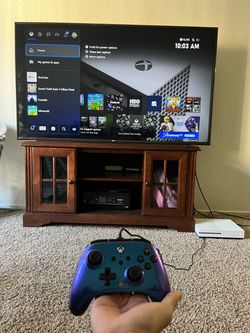 Xbox one s console with controller and game