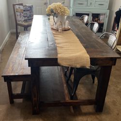 Dining Table With Chairs & Bench