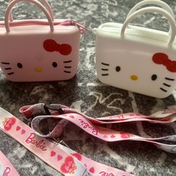New In Bag. HELLO- KITTY. PINK or WHITE/ Purse/crossbody-Youth 
