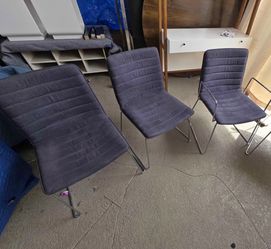 Set of 3 lounge chairs / dining chairs
