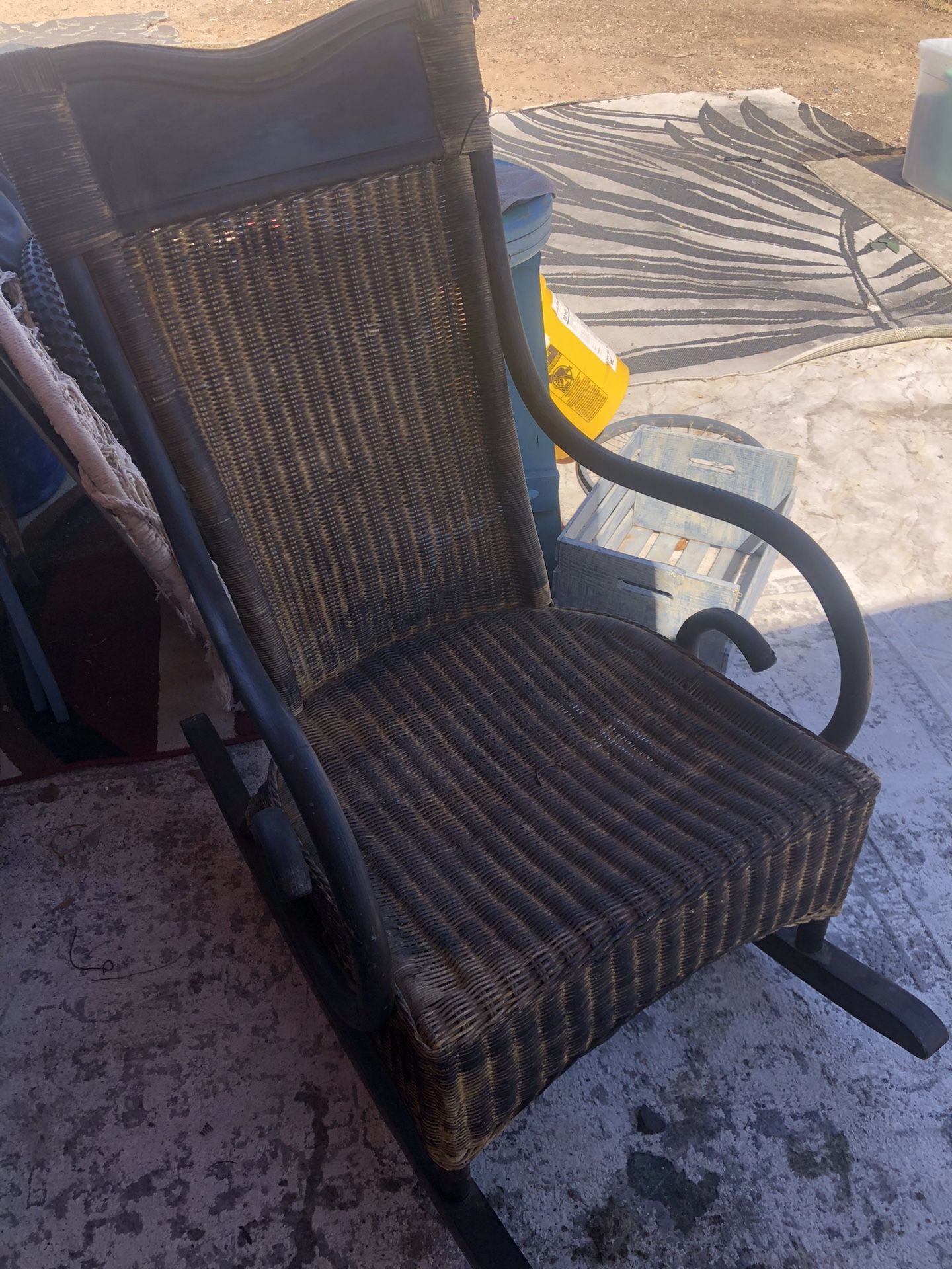 Large Wicker Rocking Chair