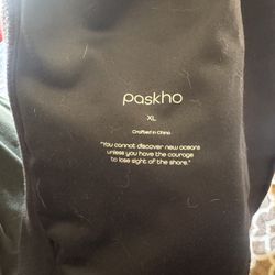 Paskho Black Hooded Coat Jacket XL