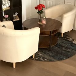 Two sofa Chair and coffee table