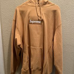 Supreme Box Logo Mustard Hoodie Men's Size XL