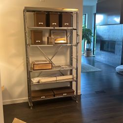 Restoration Hardware Chrome Bookshelf
