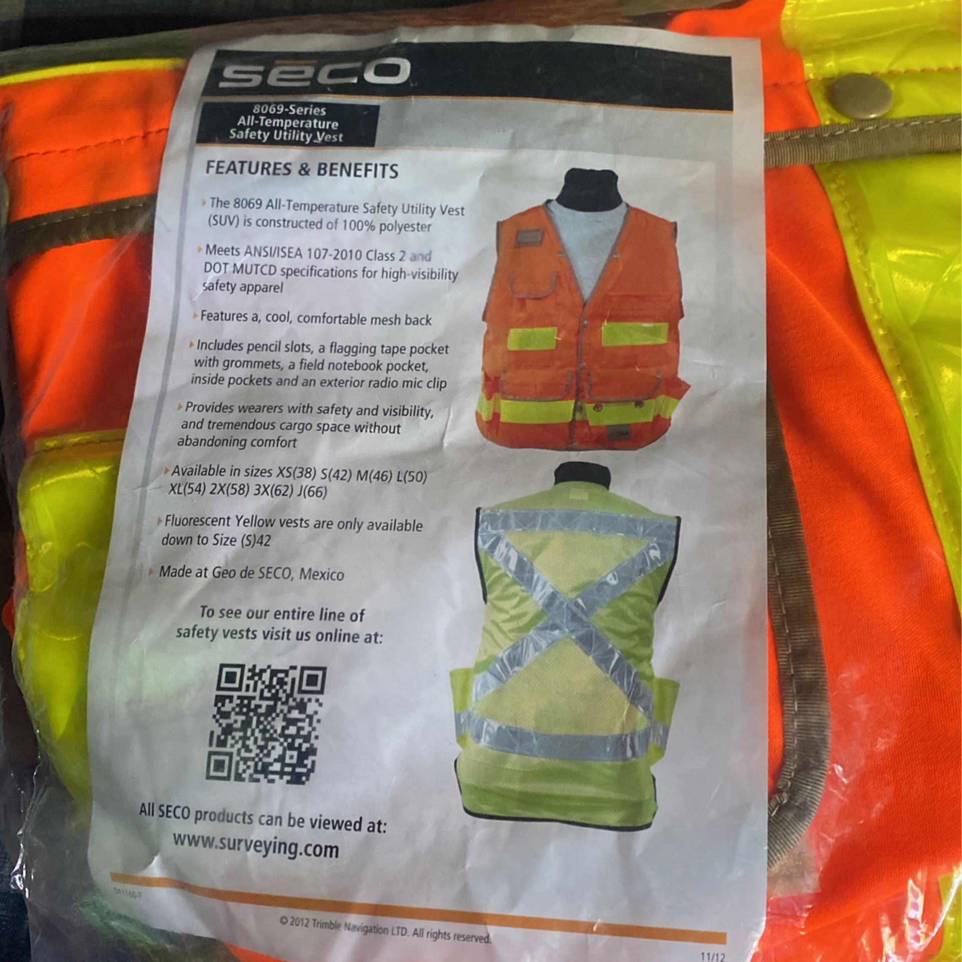 Seco Safety Utility Vest 