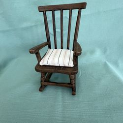 Miniature Wooden Rocking Chair for Dolls
