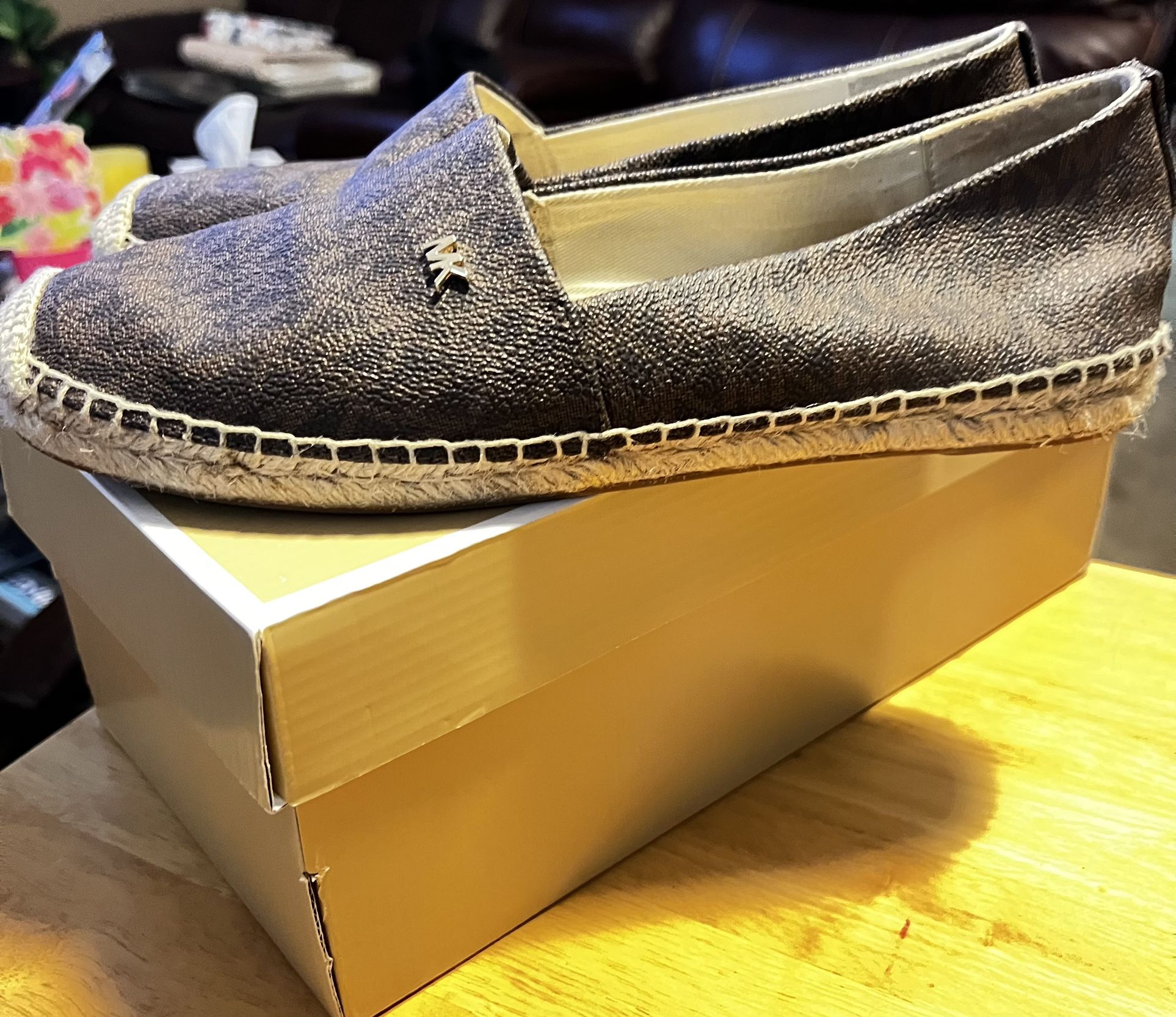 Michael Kors Brown Kendrick Slip-On Shoes