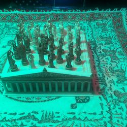 Authentic Greek chess set never used just for conversation piece