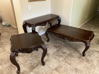 Brown 3 Piece Table Set