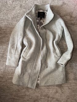J.Crew Gray Wool Zip-Up Coat
