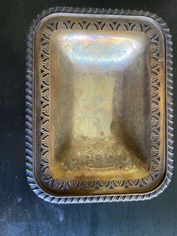 Antique tray, cups, and kettle