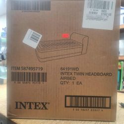 Dura-Beam® Deluxe Headboard Air Mattress - 18" Twin w/ Built-In Electric Pump