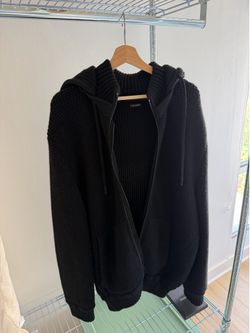 Zegna 100% Cashmere Hooded Cardigan Size Large