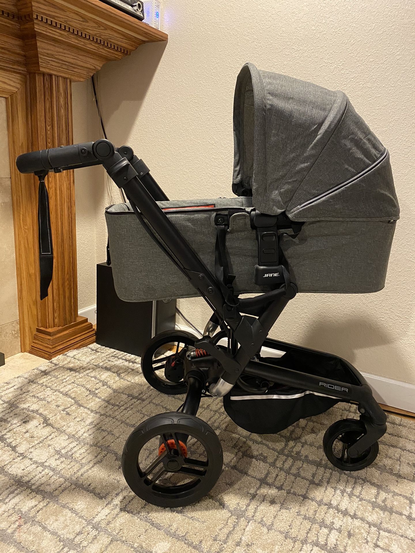 Jane Rider Stroller With Bassinet , Maxi Cosi Car Seat And Adoptor