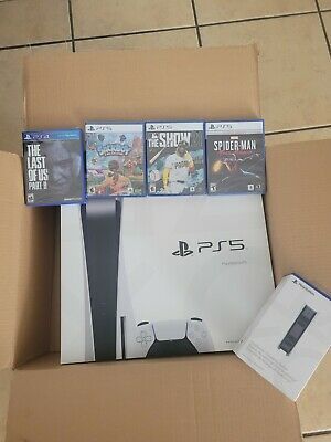 Sony PS5 Disc Bundle - 4 Games PLUS Charging Station - BRAND NEW 

