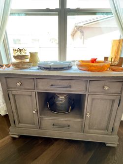 Gray/brown Wood Sideboard Buffet Cabinet