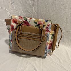 Faux Leather Floral Purse
