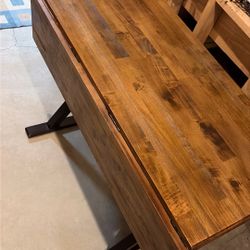 Kitchen Foldable Table And Two Chairs