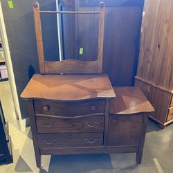 Vintage Vanity Dresser w/ Original Locking Hardware (No Mirror, No Key)