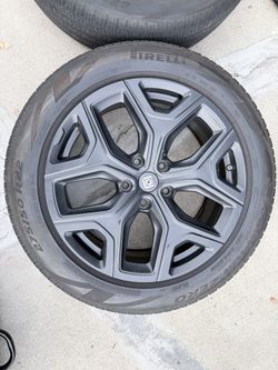 Rivian Satin Black Powdercoated 22 Inch OEM Wheels Rims Tires