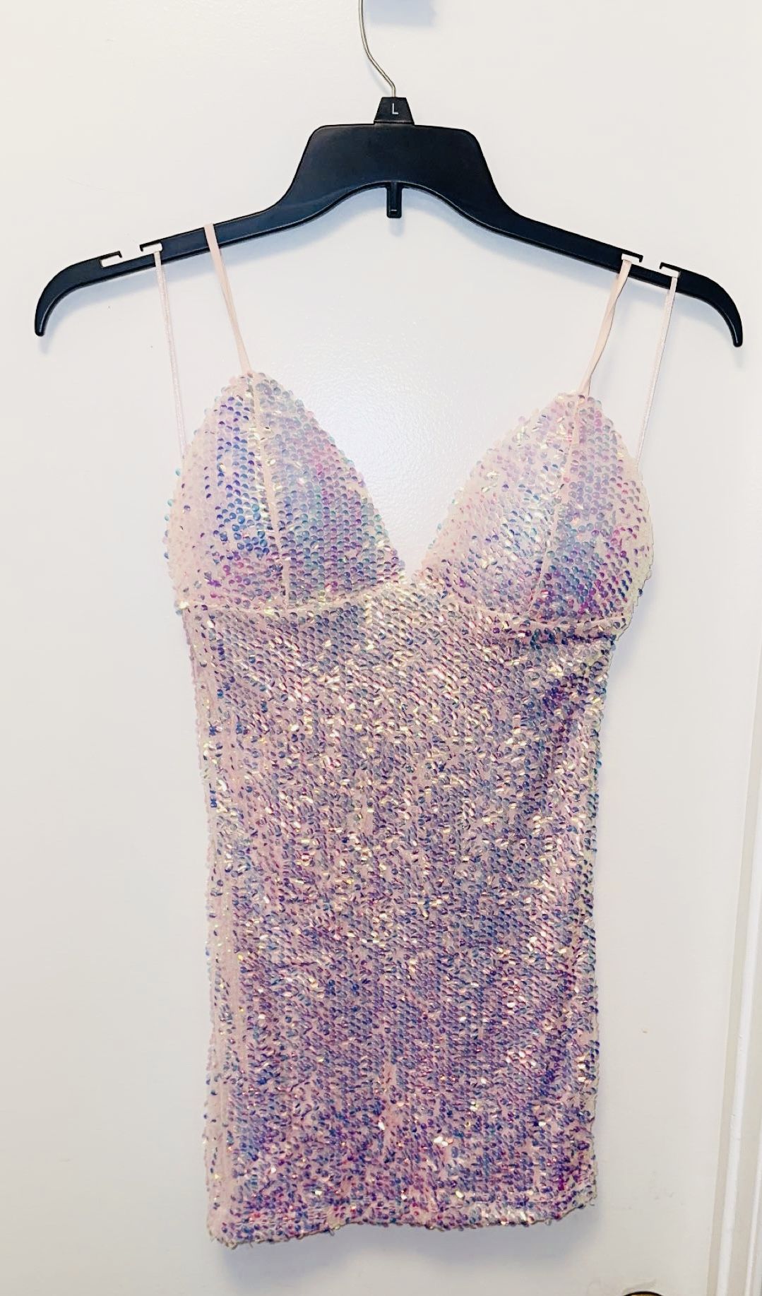 Fashion Nova Blush Sequins Dress